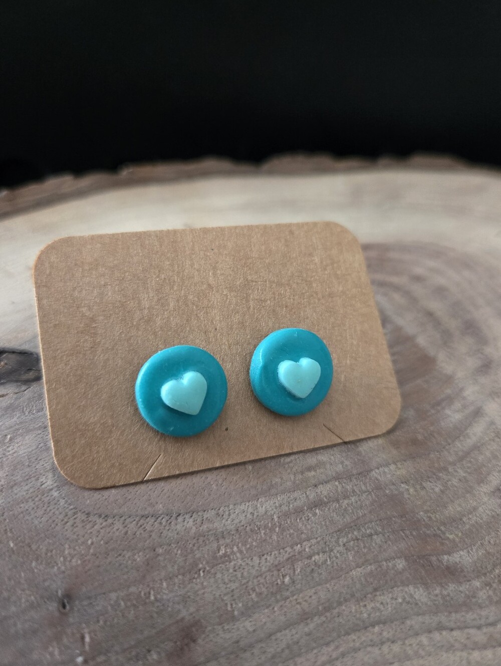 059 New Handmade Polymer clay earrings - stainless steel studs